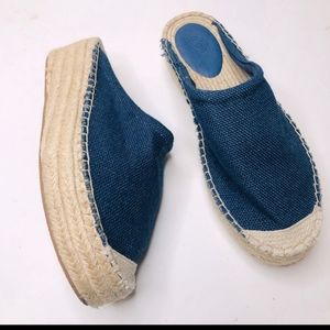 UO Navy mule espadrilles
